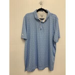 Good Good Men’s Fighting for Par Performance Golf Polo Blue Sz 2XL